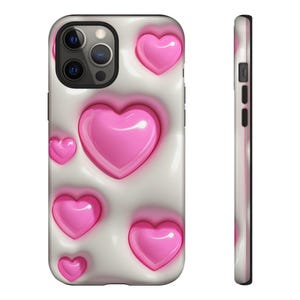 Heart Pattern Phone Case, Cute Phone Cover, Valentines Day Gift, Gift for Her, Aesthetic Accessory, Tough Cases