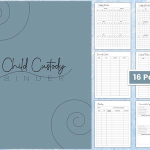 Child Custody Binder Planner Printable Co-Parenting Calendar Single Parent Organizer Child Support Custody Battle Journal Shared Parenting