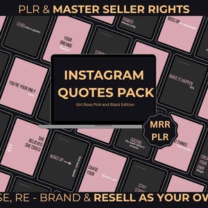 Instagram Quotes Templates Editable Canva Girl Boss Inspirational Post & Story Quotes for Social Media Branding