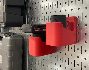 2 Pack - Strong Magnetic Milwaukee M12 Battery Holder (2 - 70-pound magnets) Organizer Tool Garage Toolbox Workshop 3.0 5.0 6.0