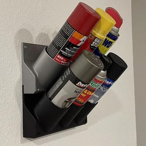 2 Pack - Garage Can Organizer Holder Spray Paint Aerosol Work Bench Toolbox Wall Shelf Hanging