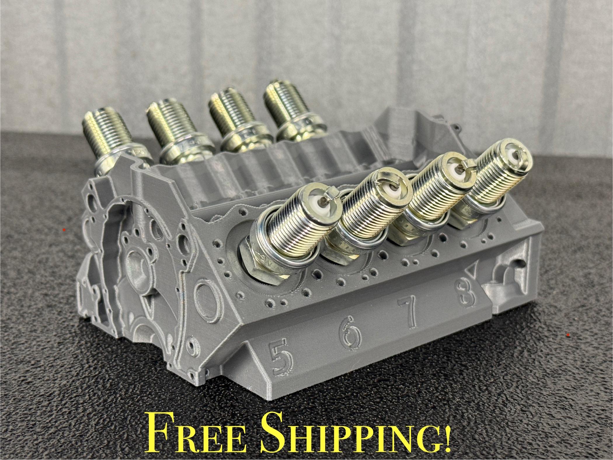 Spark Plug Reader Caddy Holder (Ford Cylinder Location) Gray Nitrous Turbo Boost Sbc Bbc Hemi Racing USA NGK R5671A