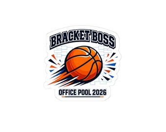 Naklejka koszykarska Bracket Boss | March Madness, Office Pool 2026
