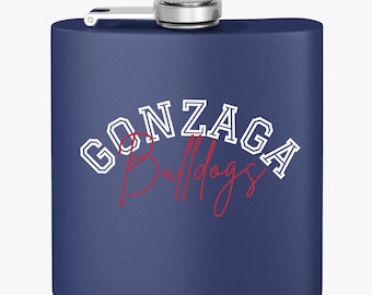Gonzaga Bulldogs Stainless Steel Flask, GU Merch, Gonzaga Bulldogs, Gonzaga University Gift, Gift for Alumni, Aloysius Gonzaga, Bulldogs, GU