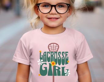 Girls Lacrosse Shirt, Lacrosse Flower Girl Tee, Lacrosse Gift for Girls, Lacrosse Gift Ideas, Lacrosse Player T-Shirt, Senior Lacrosse Gifts