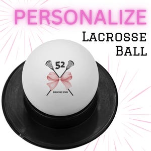 Personalized Lacrosse with a Bow Ball, Lacrosse Gift Ideas, Senior Lacrosse Gifts, Personalized Lacrosse Balls, Lacrosse Team Gift, Lacrosse
