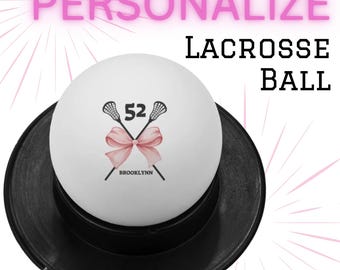 Personalized Lacrosse with a Bow Ball, Lacrosse Gift Ideas, Senior Lacrosse Gifts, Personalized Lacrosse Balls, Lacrosse Team Gift, Lacrosse