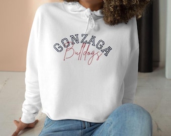 Gonzaga University Cropped Hoodie, GU Gameday, Gonzaga Sweatshirt, Gonzaga Bulldogs, Gonzaga Women's Basketball, Gonzaga Gift for Her, Zags