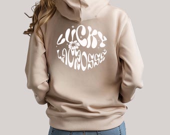 Lucky Lacrosse Unisex Hoodie, Custom Lacrosse Sweatshirt, Lacrosse Hoodie, Senior Lacrosse Gifts, Lacrosse Mom Sweatshirt, Lacrosse Apparel