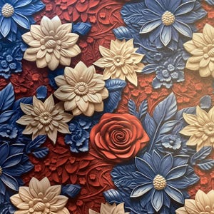 Patterned Vinyl Sheets for Independence Day, 4th of July, Vinyl Sheets