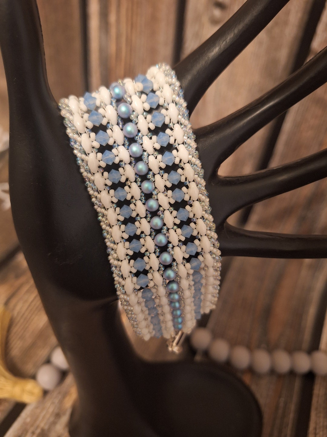 Tempest Nightweaver - Gothic Shell Beads Bracelet by The Nevermore