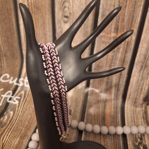 Zip it Up, purple SuperDuo Duet beads hand-woven with accent seed beads