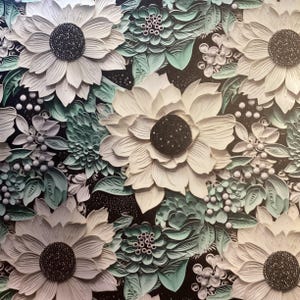 Patterned Vinyl Floral Sheets, Vinyl 12x12 Sheet, Vinyl, Tumbler Vinyl, Craft Vinyl, Floral Vinyl