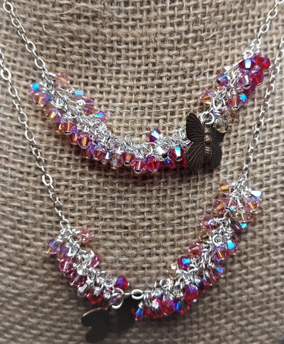 swarovski crystal butterfly necklace | eBay