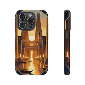 Thebes Phone Case | Tough Cases | Vintage Design | Gift for Travelers | Ancient Egypt | Unique Cellphone | Phone Accessories | Art Deco