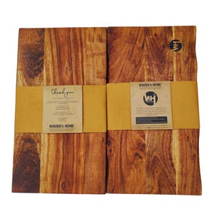 Handcrafted Solid Wood Chopping Board with Natural Grain Finish – Premium Rustic Kitchen Cutting Board for Cooking & Serving