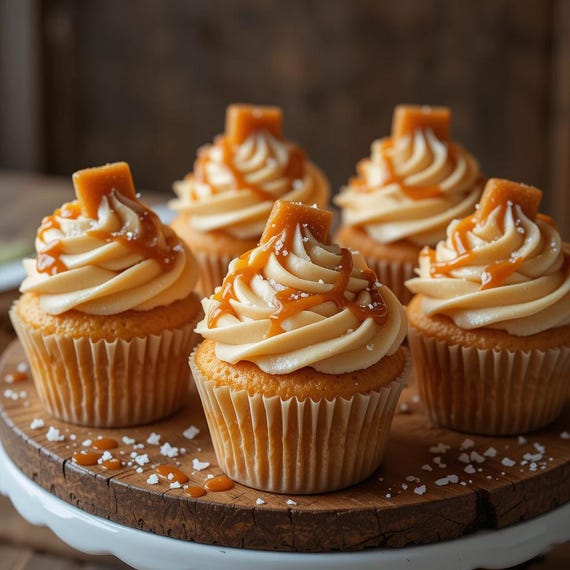 Receta de cupcakes de caramelo salado Postre gourmet rico y