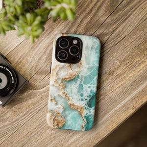 Ocean Phone Case Beach, Turquoise iPhone 15 Plus Case 14 Pro Max, Samsung S24 Ultra Tough Case Summer Vibes, s25 Ultra Case Ocean Lover Gift image 10