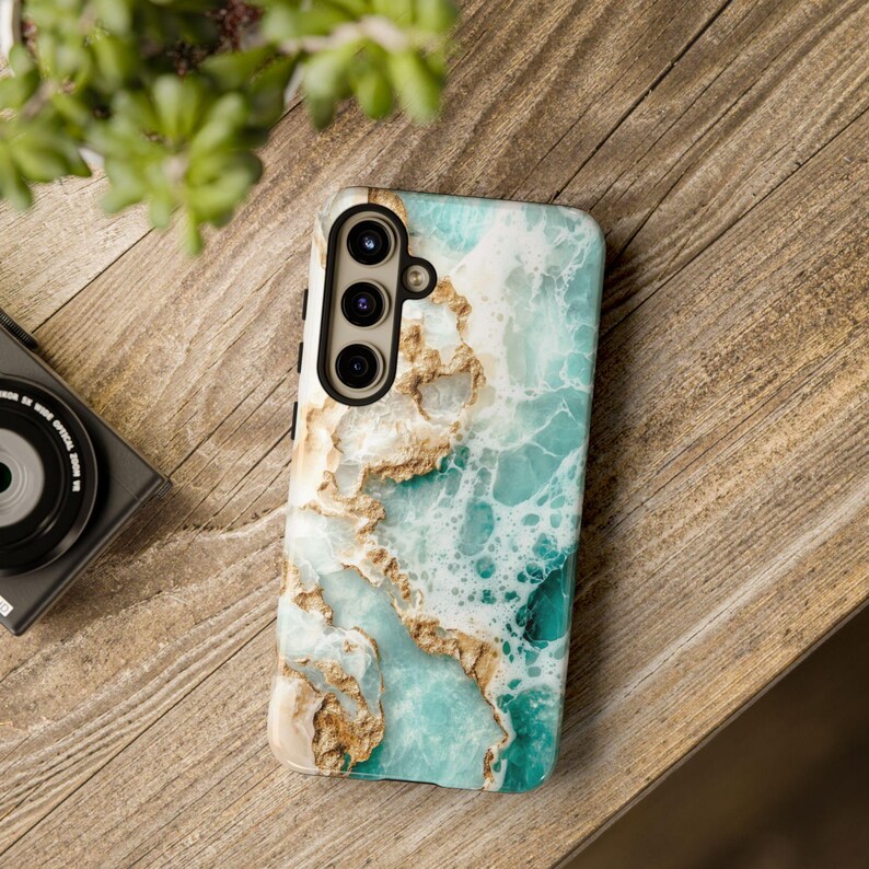 Ocean Phone Case Beach, Turquoise iPhone 15 Plus Case 14 Pro Max, Samsung S24 Ultra Tough Case Summer Vibes, s25 Ultra Case Ocean Lover Gift image 7