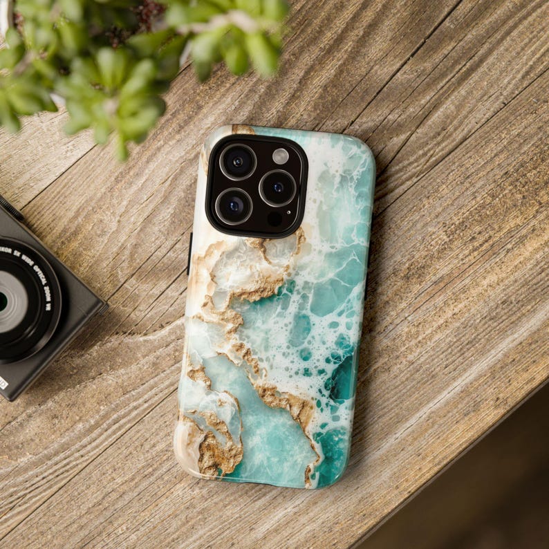 Ocean Phone Case Beach, Turquoise iPhone 15 Plus Case 14 Pro Max, Samsung S24 Ultra Tough Case Summer Vibes, s25 Ultra Case Ocean Lover Gift image 8