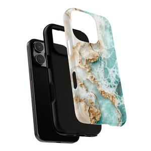 Ocean Phone Case Beach, Turquoise iPhone 15 Plus Case 14 Pro Max, Samsung S24 Ultra Tough Case Summer Vibes, s25 Ultra Case Ocean Lover Gift image 5