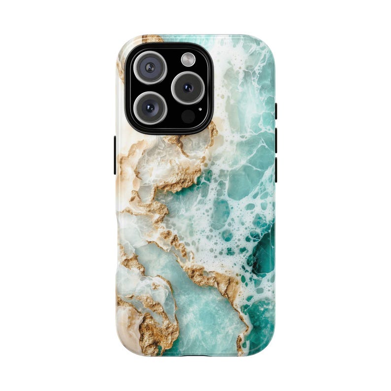Ocean Phone Case Beach, Turquoise iPhone 15 Plus Case 14 Pro Max, Samsung S24 Ultra Tough Case Summer Vibes, s25 Ultra Case Ocean Lover Gift image 3