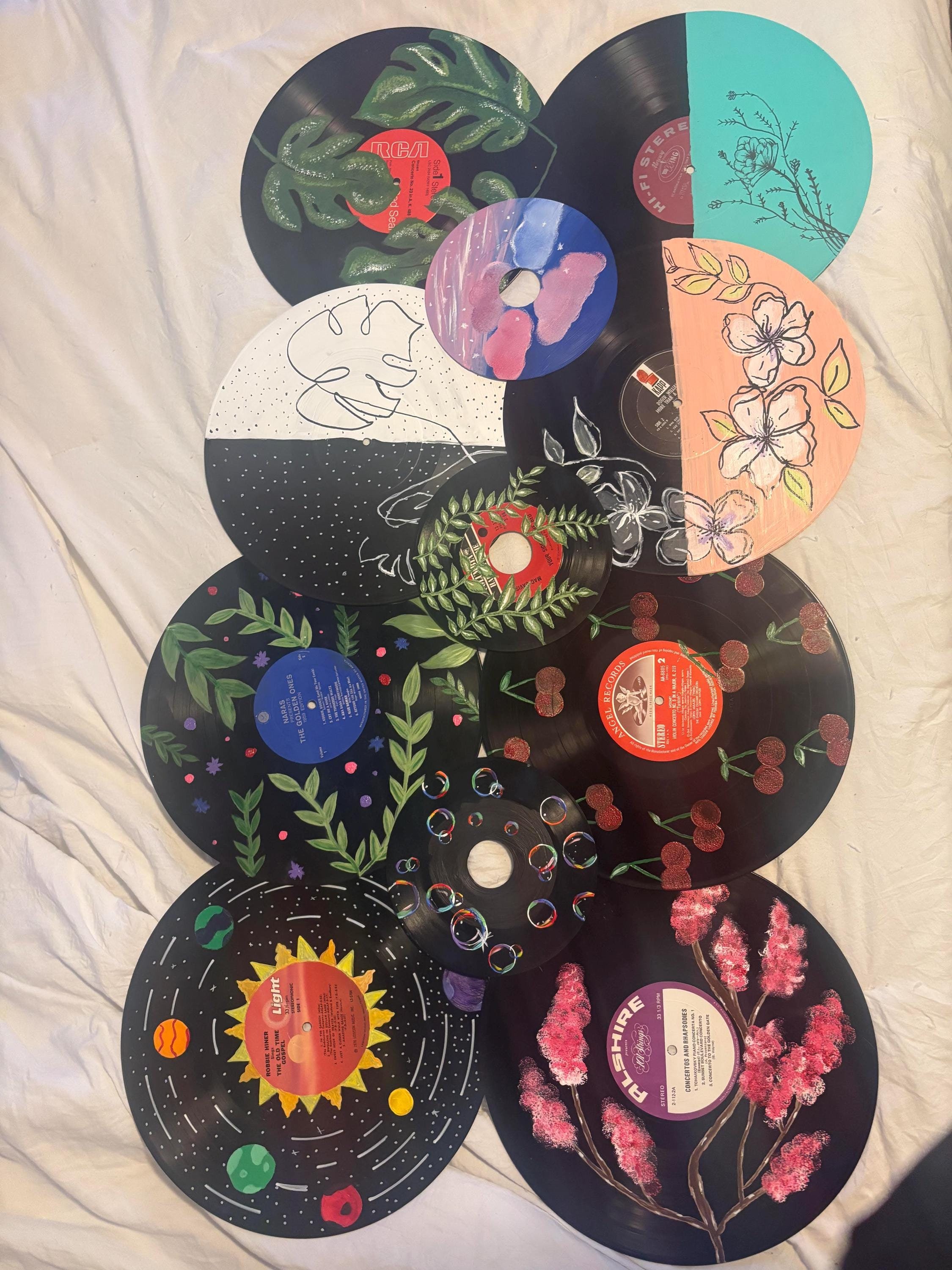 Hand Painted Vinyl Records - Etsy