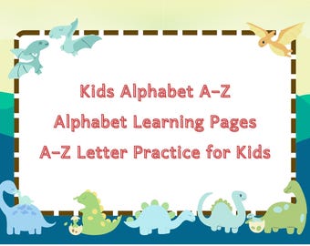 Kids Alphabet Learning Pages | A-Z Letter Practice (PDF)