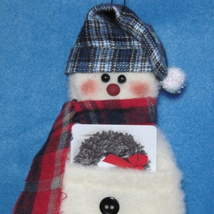 Snowman pattern:  &quot;Snowman Gift Card Holder&quot; - #656