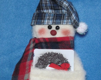 Snowman pattern:  "Snowman Gift Card Holder" - #656