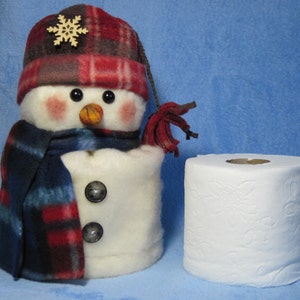 Snowman pattern:  &quot;Snowman Toilet Paper Roll Cover&quot; - #614