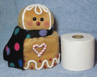 Gingerbread pattern:  "Gingerbread Toilet Paper Roll Cover" - #664