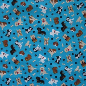 Tossed Pups Fabric