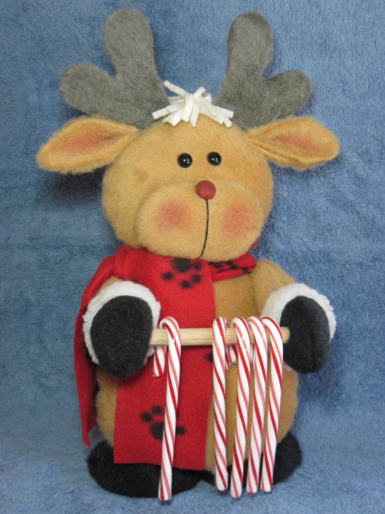 Reindeer Pattern reindeer Candy Cane Holder Etsy