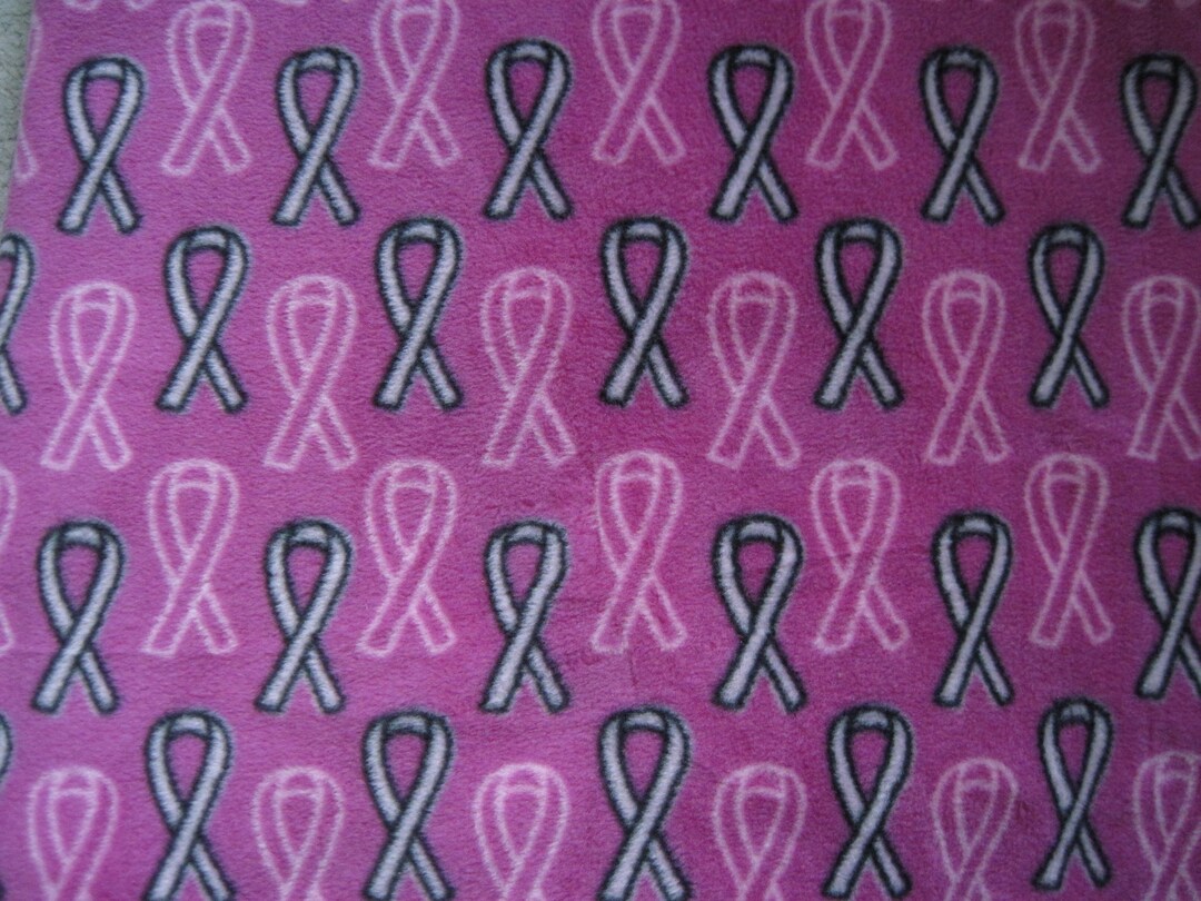 Breast Cancer Ribbon Fleece Fabric - Etsy
