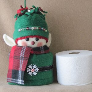 Elf pattern:  &quot;Elf Toilet Paper Roll Cover&quot; - #665