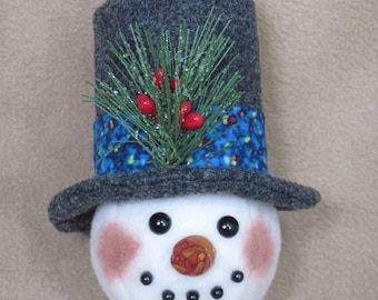 Winter is Tops -- Snowman Ornament