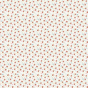 Mini Strawberries White from Market Day Collection by Amy Jordan for Poppie Cotton