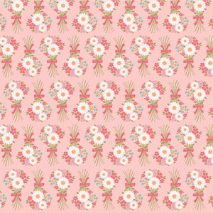 Flower Bouquet Pink from Prairie Sisters Homestead Collection by Lori Woods Studio for Poppie Cotton