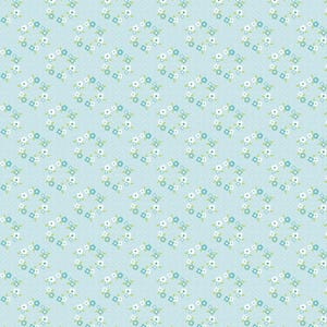 Floral Wreath Teal from Market Day Collection by Amy Jordan for Poppie Cotton
