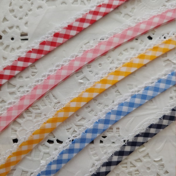 Double Fold Crochet Edge Bias Tape - Five Color Options