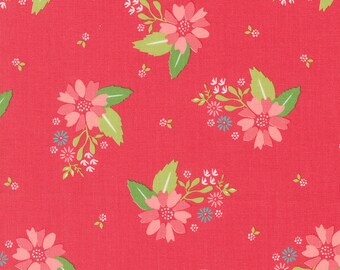 Carnation Florals Strawberry from Strawberry Lemonade Collection by Sherri & Chelsi for Moda Fabrics