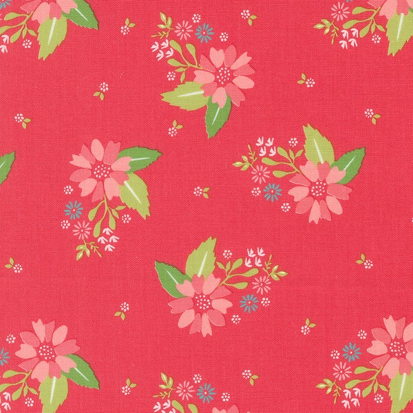 Carnation Florals Strawberry from Strawberry Lemonade Collection by Sherri & Chelsi for Moda Fabrics
