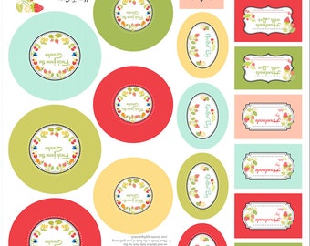 Jam Jar Panel from Jelly & Jam Collection by Fig Tree and Co for Moda Fabrics