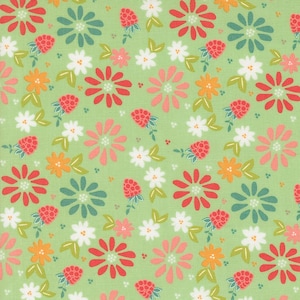 Spring Berries Mint from Raspberry Summer Collection by Sherri & Chelsi for Moda Fabrics