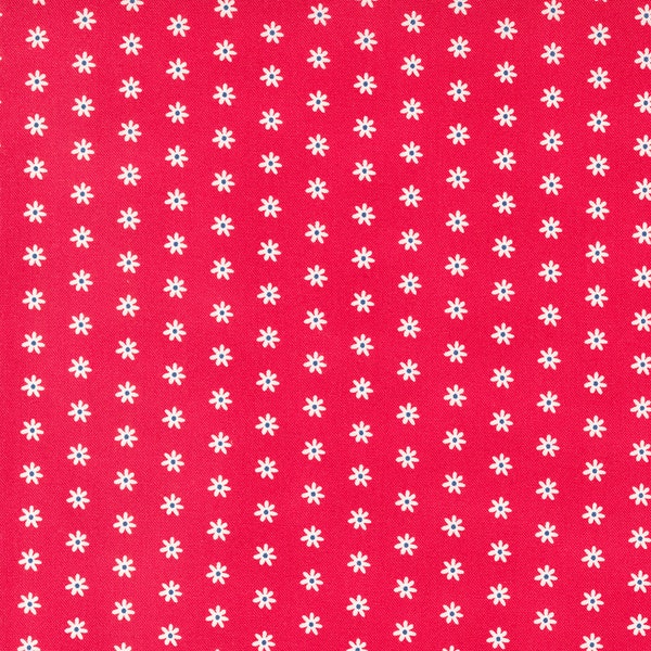 Daisy Ditsy Cranberry from Berry Basket Collection by April Rosenthal for Moda Fabrics