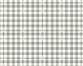 Off Plaid Gray from BloomBerry Collection by Minki Kim for Riley Blake Designs