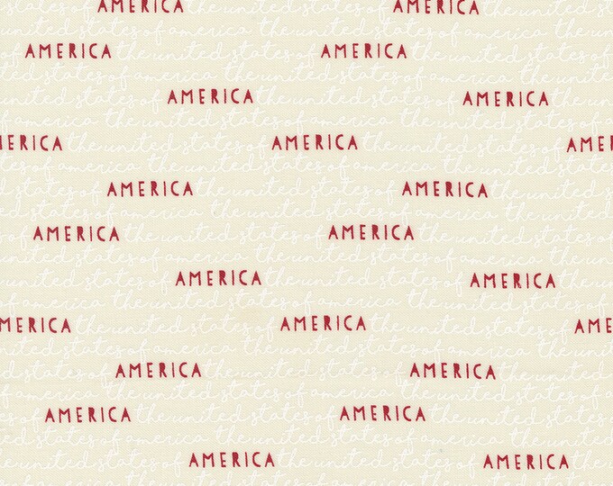 America Text Vanilla From Stateside Collection by Sweetwater for Moda ...