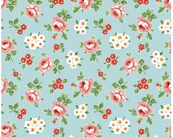 Hand Picked Blue from Flower Market Collection by Elea Lutz for Poppie Cotton