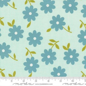 Peace Out Aqua from Flower Power Collection by Maureen McCormick for Moda Fabrics